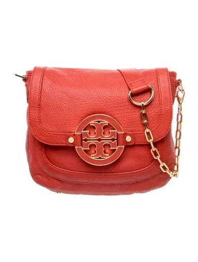 Pre-owned Tory Burch Leather Shoulder Bag In Orange