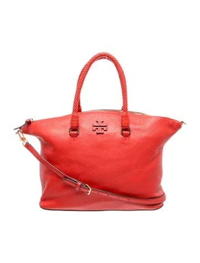 Pre-owned Tory Burch Leather Shoulder Bag In Orange
