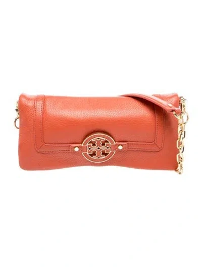 Pre-owned Tory Burch Leather Shoulder Bag In Orange