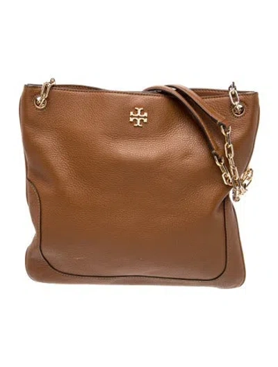 Pre-owned Tory Burch Leather Shoulder Bag In Orange
