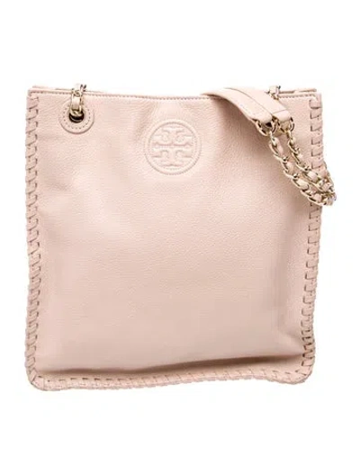 Pre-owned Tory Burch Leather Shoulder Bag In Pink