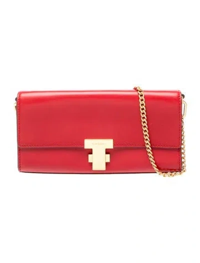 Pre-owned Tory Burch Leather Shoulder Bag In Red