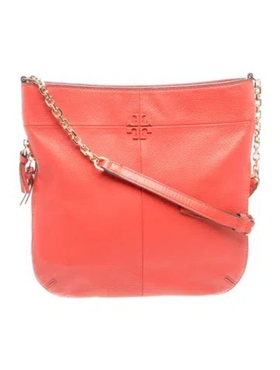 Pre-owned Tory Burch Leather Shoulder Bag In Red
