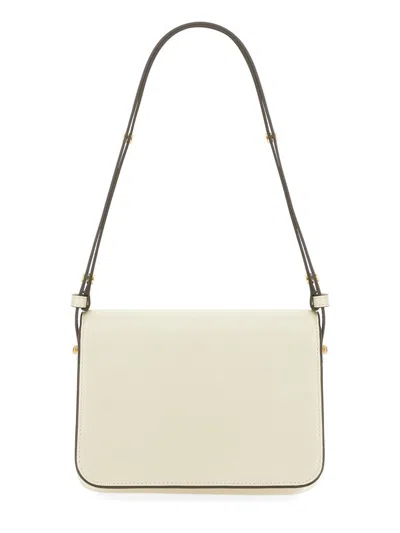 Tory Burch Leather Shoulder Bag In Shea Butter