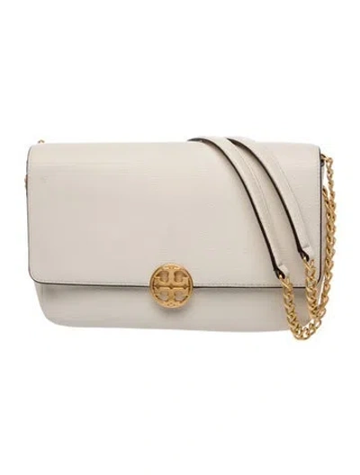 Pre-owned Tory Burch Leather Shoulder Bag In White
