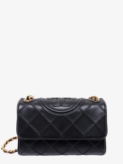 Tory Burch Leather Shoulder Bag With Embossed Logo
