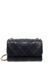 Tory Burch Leather Shoulder Bag With Embossed Logo