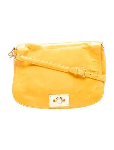 Pre-owned Tory Burch Leather Shoulder Bag In Yellow