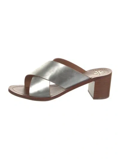 Pre-owned Tory Burch Leather Slides