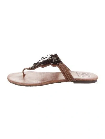 Pre-owned Tory Burch Leather Slides
