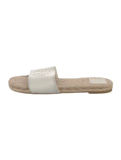 Pre-owned Tory Burch Leather Slides In Black
