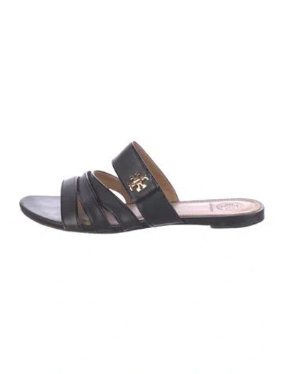 Pre-owned Tory Burch Leather Slides In Blue