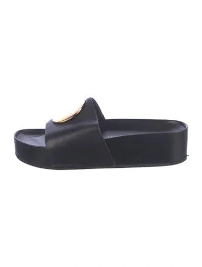 Pre-owned Tory Burch Leather Slides In Blue