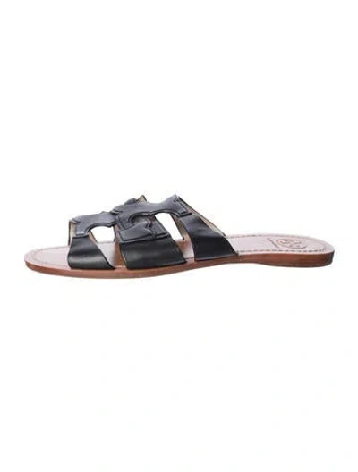Pre-owned Tory Burch Leather Slides In Multi