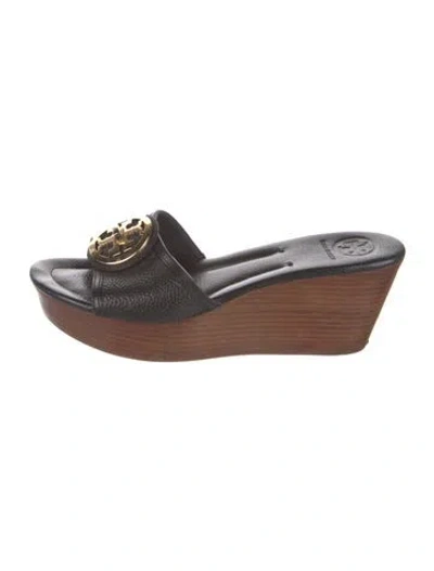 Pre-owned Tory Burch Leather Slides In Multi