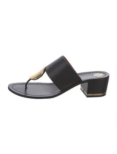 Pre-owned Tory Burch Leather Slides In Multi