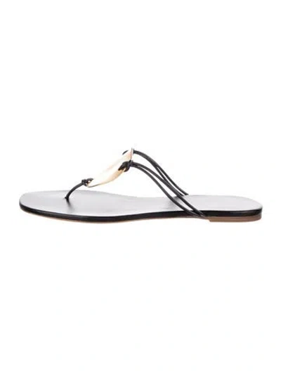 Pre-owned Tory Burch Leather Slides In Multi