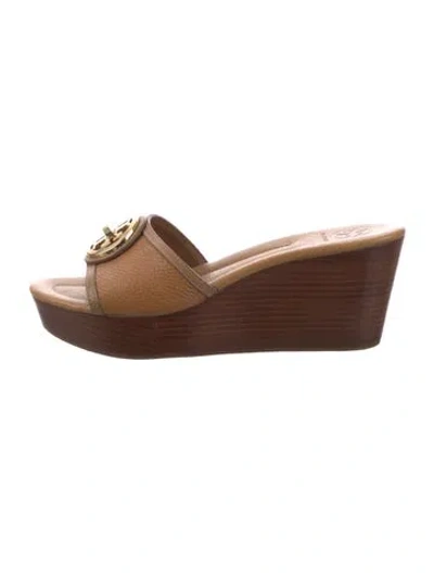 Pre-owned Tory Burch Leather Slides In Multi