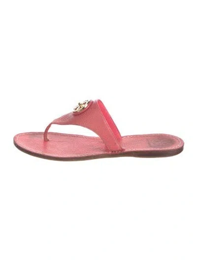 Pre-owned Tory Burch Leather Slides In Multi