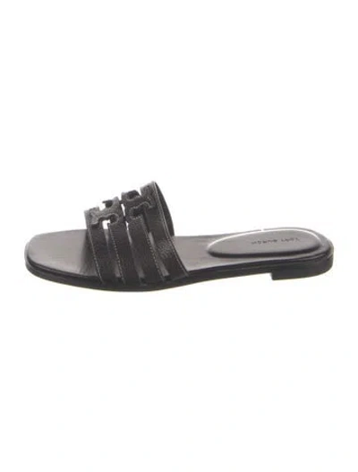 Pre-owned Tory Burch Leather Slides In Multicolor