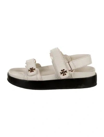 Pre-owned Tory Burch Leather Slingback Flats In Multi