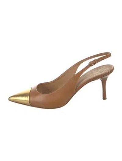 Pre-owned Tory Burch Leather Slingback Pumps