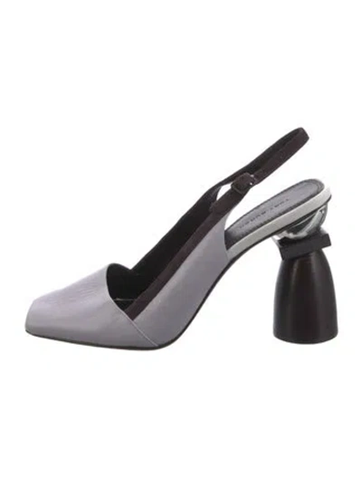 Pre-owned Tory Burch Leather Slingback Pumps In Multi