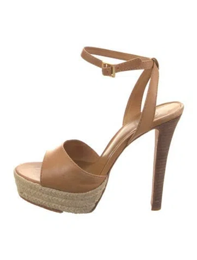 Pre-owned Tory Burch Leather Slingback Pumps In Neutrals