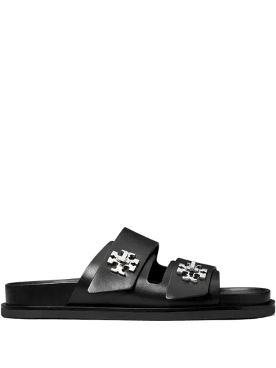 TORY BURCH LEATHER SLIPPERS WITH DOUBLE STRAP TORY BURCH