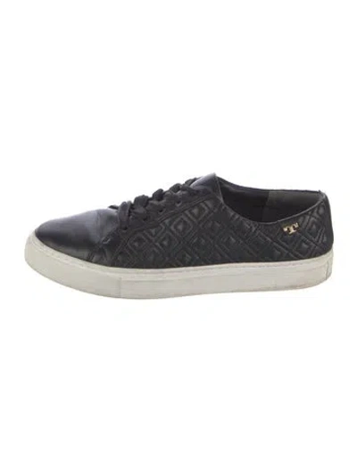 Pre-owned Tory Burch Leather Sneakers In Blue