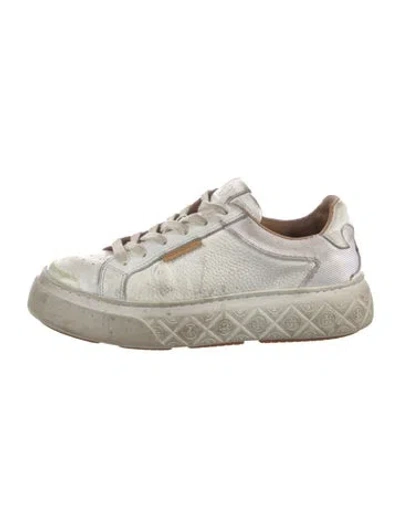 Pre-owned Tory Burch Leather Sneakers In Multi