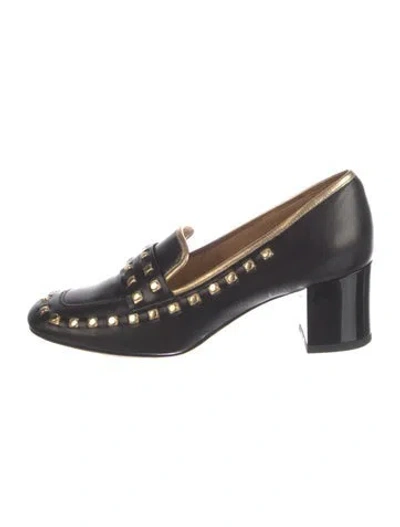 Pre-owned Tory Burch Leather Studded Accents Pumps In Multi