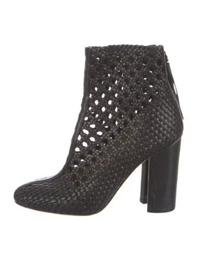 Pre-owned Tory Burch Leather Tassel Accents Boots In Black