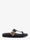 Tory Burch Leather Thong Sandals In Black