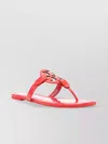 Tory Burch Leather Thong Sandals Featuring Cut-out Detail In Pink