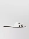 Tory Burch Leather Thong Sandals Metal Detail In Silver