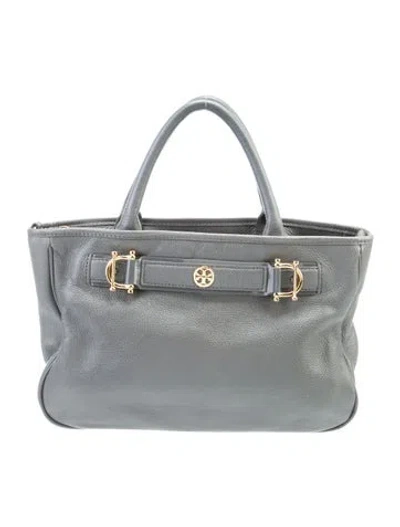 Pre-owned Tory Burch Leather Top Handle Bag In Black