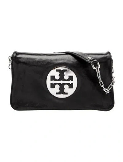 Pre-owned Tory Burch Leather Top Handle Bag In Black