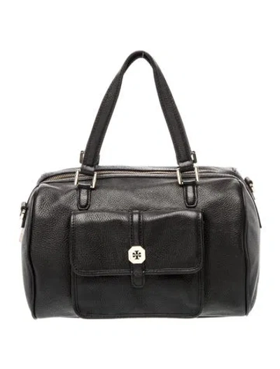 Pre-owned Tory Burch Leather Top Handle Bag In Black