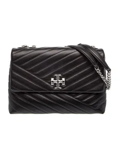 Pre-owned Tory Burch Leather Top Handle Bag In Black