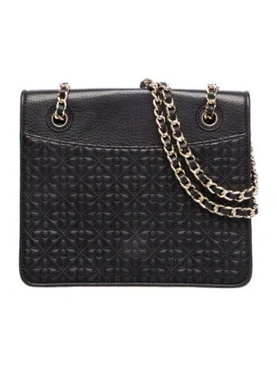 Pre-owned Tory Burch Leather Top Handle Bag In Black