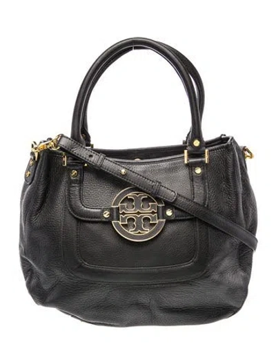 Pre-owned Tory Burch Leather Top Handle Bag In Blue