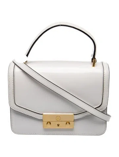 Pre-owned Tory Burch Leather Top Handle Bag In Blue