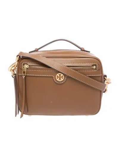 Pre-owned Tory Burch Leather Top Handle Bag In Brown