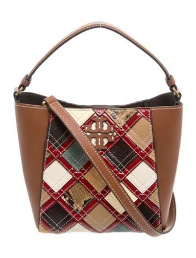 Pre-owned Tory Burch Leather Top Handle Bag In Brown