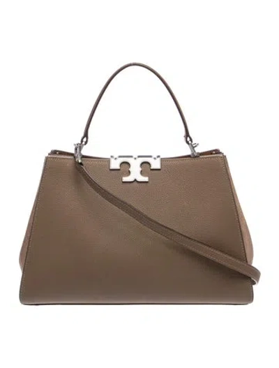 Pre-owned Tory Burch Leather Top Handle Bag In Brown