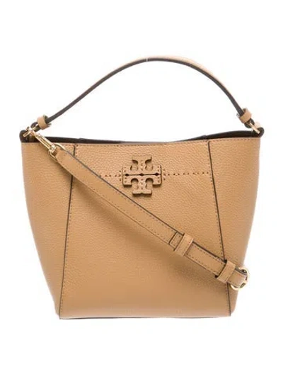 Pre-owned Tory Burch Leather Top Handle Bag In Neutral