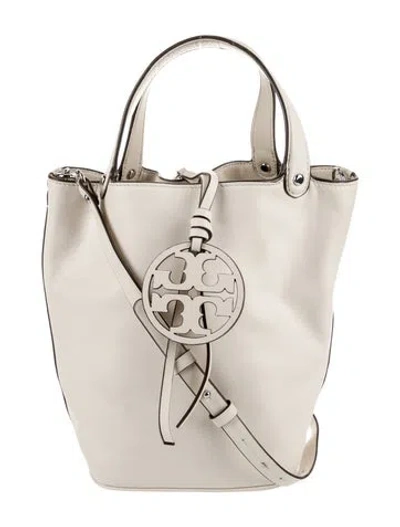Pre-owned Tory Burch Leather Top Handle Bag In Neutral
