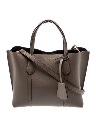 Pre-owned Tory Burch Leather Top Handle Bag In Neutral