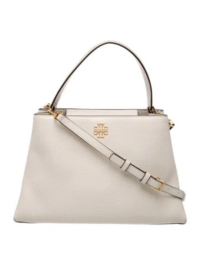 Pre-owned Tory Burch Leather Top Handle Bag In Neutrals